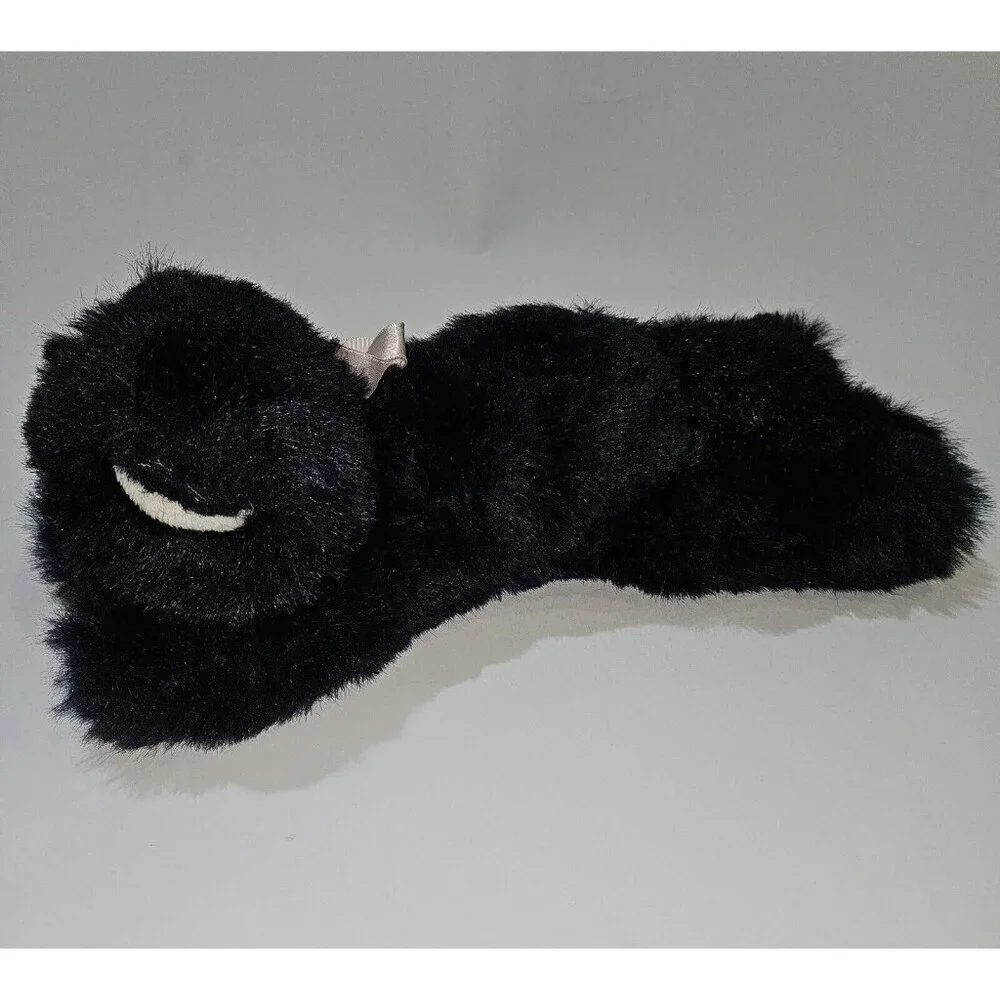 VTG Just Friends Black White Kitty Cat Plush Pink Bow 14